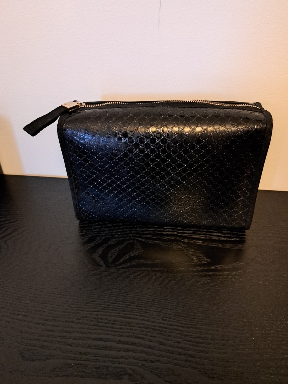 Gucci, Black Men's Quilted Toiletry Bag